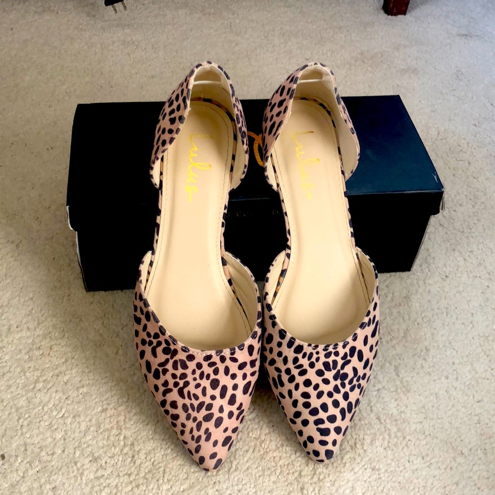 BABY leopard print lulu’s pointy toe flat